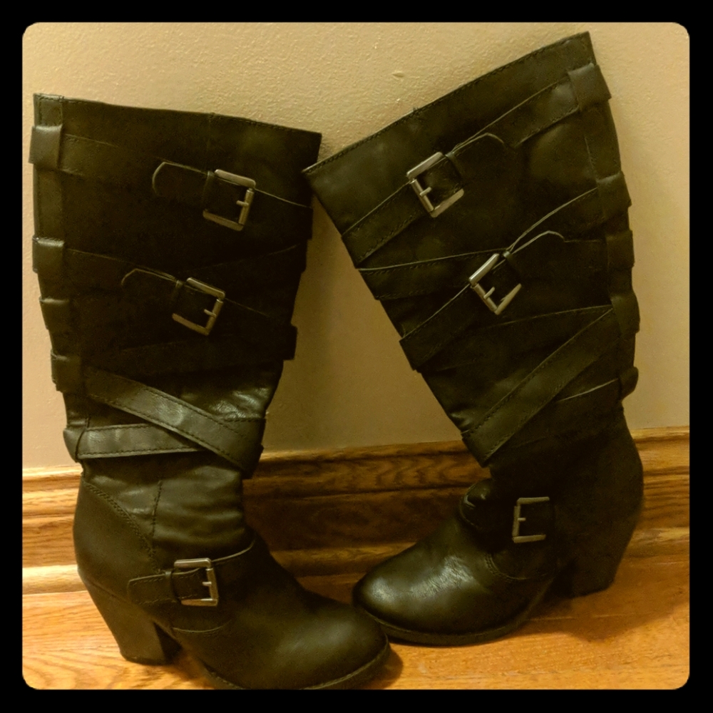 Bad girl biker boots